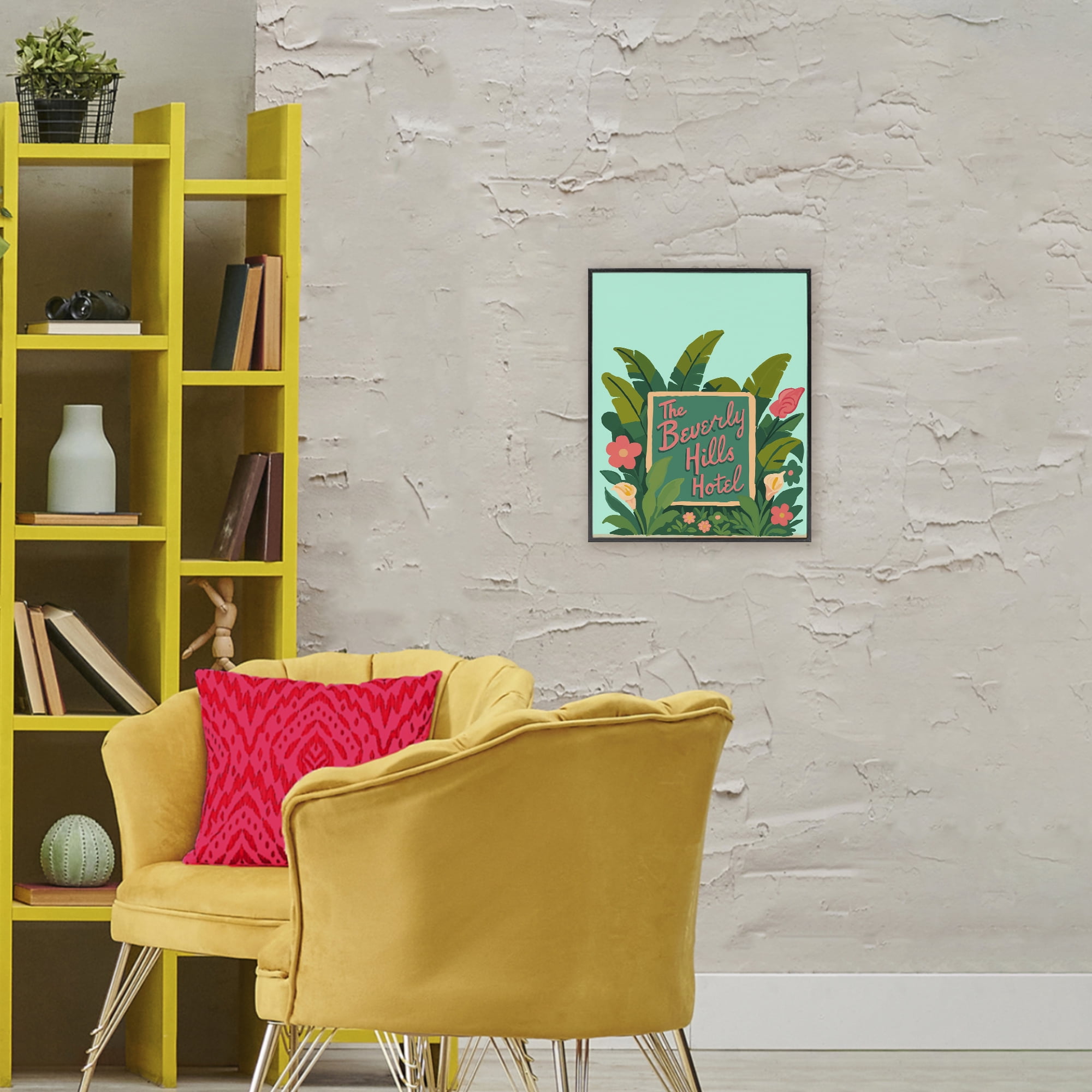 Stupell Industries Beverly Hills Hotel Black Framed Giclee Art, design by Amelia Noyes