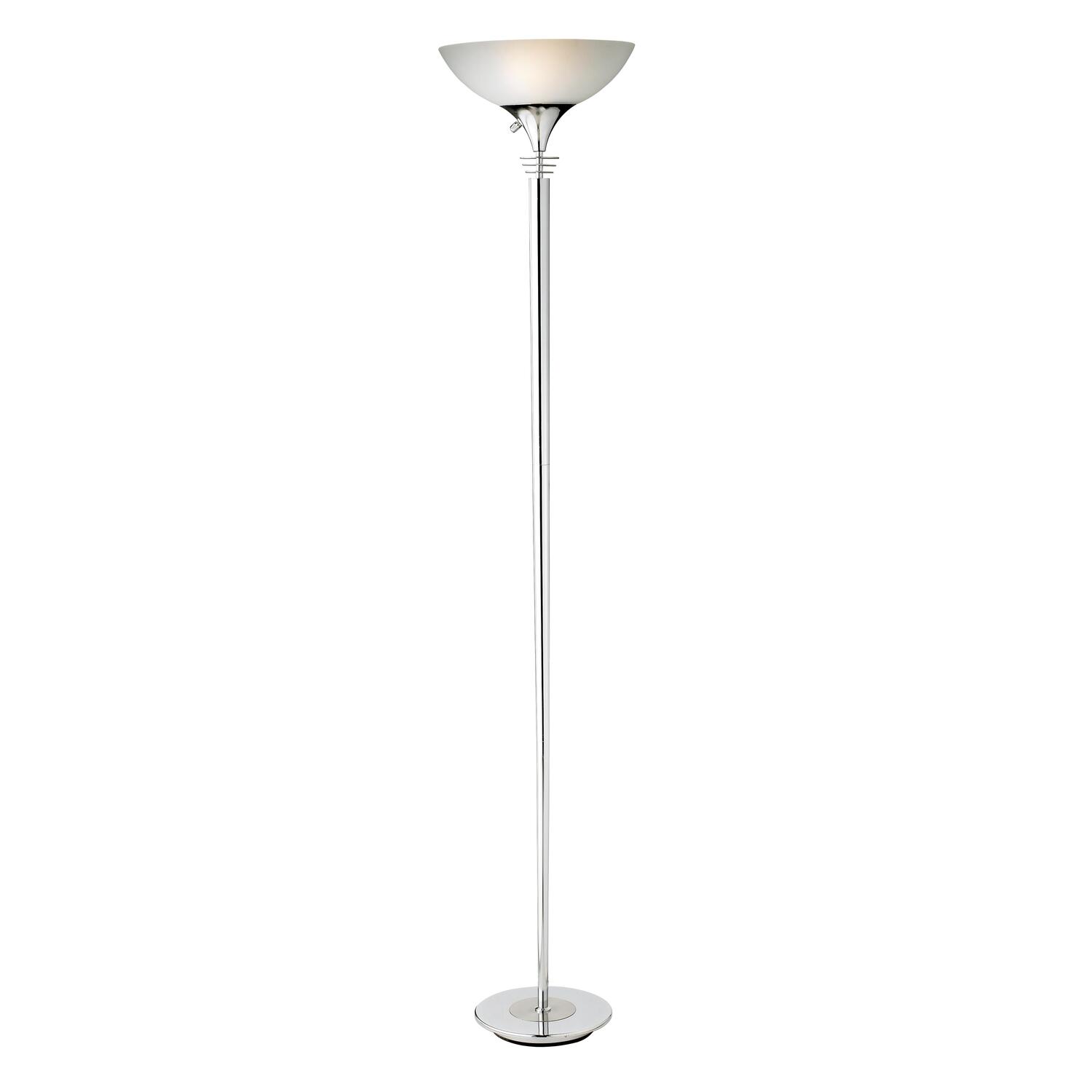 metropolis chrome torchiere floor lamp