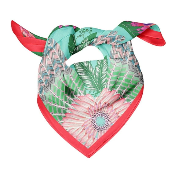 Bimba Womens Square Head Bandanas Summer Neck Wrap Scarf-40 x 80 Inches