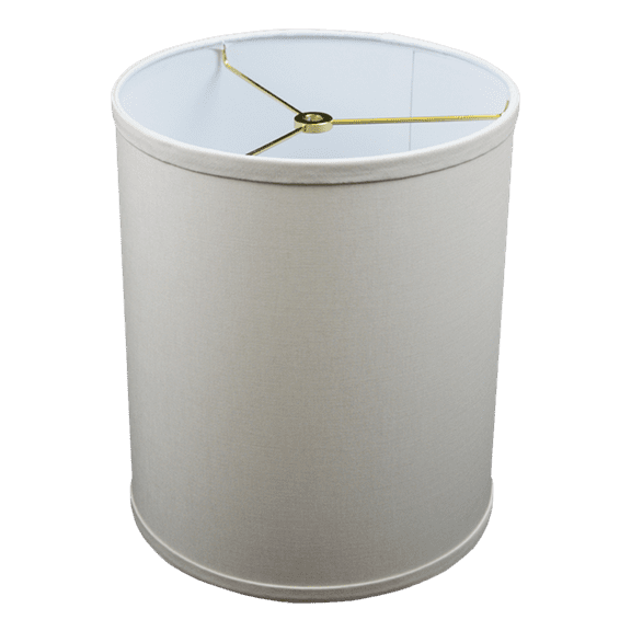 Fenchel Shades | 10" Top Diameter x 10" Bottom Diameter x 12 Height, (Washer/Spider Attachment) Drum Lamp Shade - (Linen Ivory)
