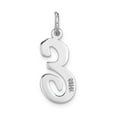 thumbnail image 4 of FJC Finejewelers 14 kt White Gold Large Script Letter E Initial Charm, 4 of 6