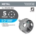 thumbnail image 5 of 4 in Round Metallic Weatherproof Box with (5) 1/2 in. Holes, Gray, 5 of 6