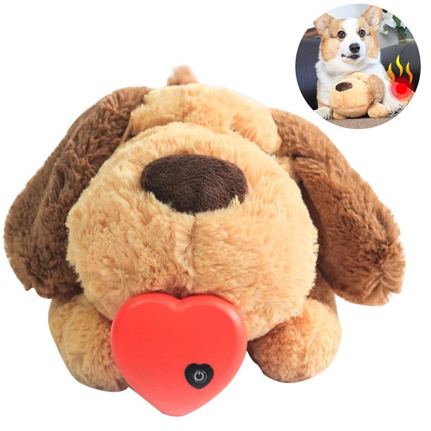 Juguetes para mascotas, juguetes de peluche para perros, juguetes de ayuda para el entrenamiento de comportamiento cómodo, juguetes calmantes para calentar los latidos del corazón