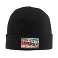 thumbnail image 2 of ZICANCN Graffiti Mural Art Knit Beanie Hat, Winter Cap Soft Warm Classic Hats for Men Women, Black, 2 of 8