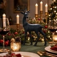 thumbnail image 4 of Standing Black Reindeer Figurine, Tabletop Christmas Home Decor, 4 of 6