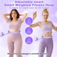 thumbnail image 2 of Smart Silent Weighted Fitness Hoop with Counter, Adjustable 30"-50" Infinite Exercise Hoop - A Spinning Hoop for Waist & Adult Weight Loss, Includes Tape Measure & Backpack for Women & Beginners, 2 of 8