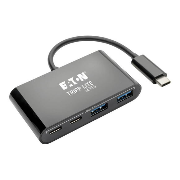 Eaton Tripp Lite series USB 3.1 Gen 1 USB C Portable Hub with 2 USB Type C Ports and 2 USB-A Ports, Thunderbolt 3 Compatible, USB-C, USB Type-C - Hub - 2 x SuperSpeed USB 3.0 + 2 x USB-C - desktop