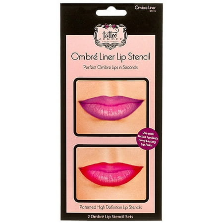 TATTOO JUNKEE Ombre Lip Liner Pochoirs, 2 count