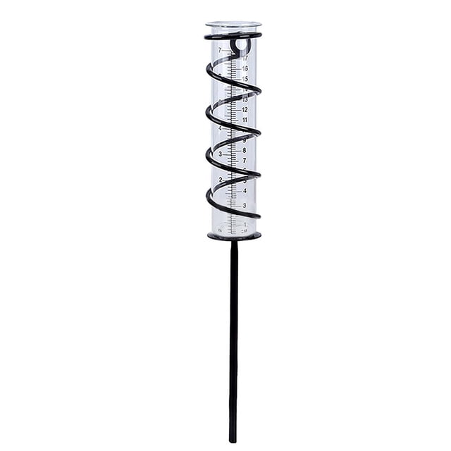 Pluviómetro En Espiral De Vidrio De 5 Pulgadas Con Escala Transparente De 12 Piezas Medición De Lluvia De Agua Fácil De Leer Tubo De Pluviómetro Multifuncional Para Patio, Cubierta, Paisaje De Césped Cateissary HA027511-02