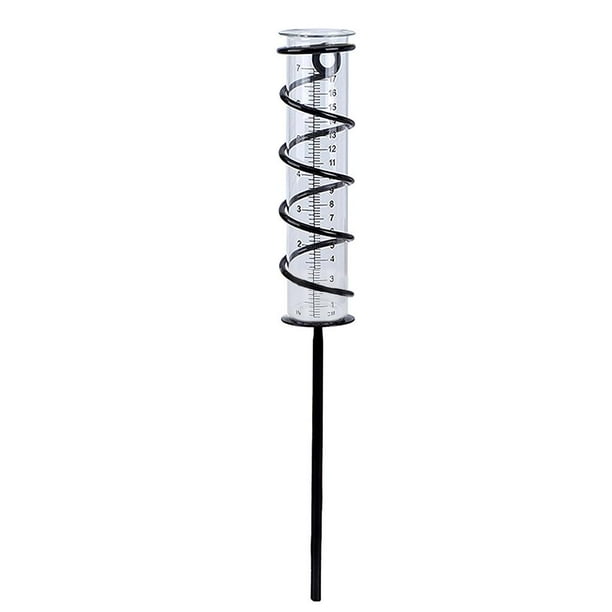 Pluviómetro En Espiral De Vidrio De 5 Pulgadas Con Escala Transparente De 12 Piezas Medición De Lluvia De Agua Fácil De Leer Tubo De Pluviómetro Multifuncional Para Patio, Cubierta, Paisaje De Césped Monstrate HA027511-02