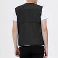 thumbnail image 3 of Cameland Plus Size Men Vest Tops Solid-Color Convenient Mesh Outdoor Breathable Zipper Pockets V-Neck Tank Top, 3 of 7