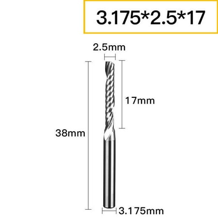 

Mingyiq Shank diameter 3.175mm single edge spiral milling cutter CNC engraving end mill