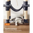 thumbnail image 3 of Feandrea Árbol para Gatos, Torre Grande para Gatos, 164 cm, con Hamaca, Condominio para Gatos, Gris, 3 of 9
