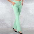 thumbnail image 2 of BLOCLOALO Casual Pants Workout Pants Flare Leggings with Pockets Yoga Pants High Waisted Comfy Business Trousers Everyday Pants High Waisted Pants Hiking Pants Professional Pants Mint Green S, 2 of 7