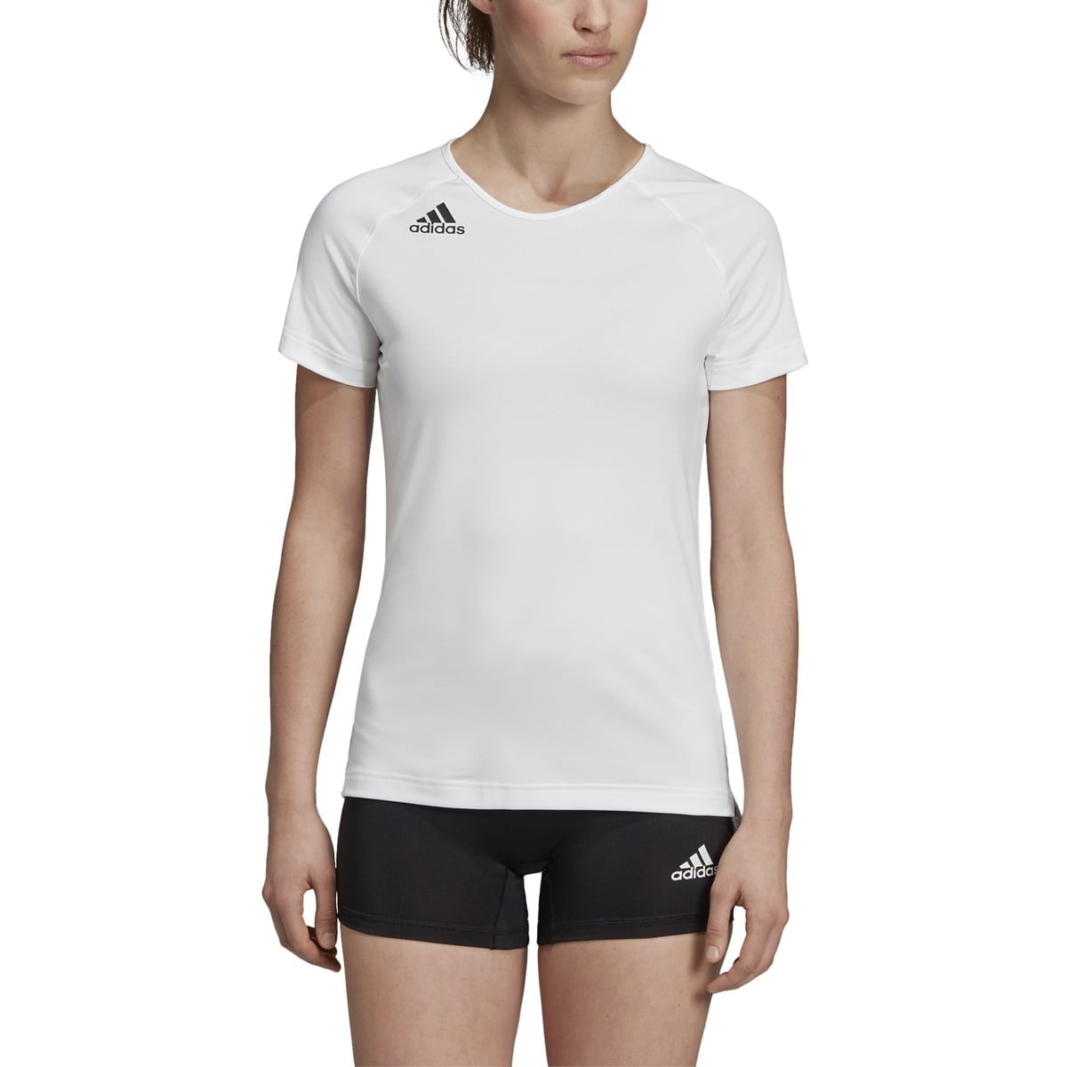 Adidas HILO Women's Short Sleeve Volleyball Jersey DP4343 - White, Black