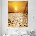 thumbnail image 1 of Desert Tapestry, Drought Land and Hot Weather Climate Theme Sun Arid Country Landscape, Wall Hanging for Bedroom Living Room Dorm Decor, 60W X 80L Inches, Sand Brown Orange Yellow, by Ambesonne, 1 of 2