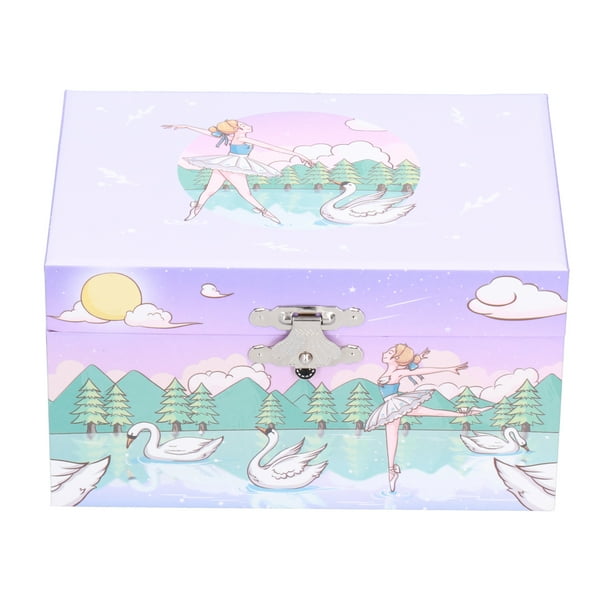 Caja de almacenamiento de joyería musical, joyero musical para niños, joyero musical de bailarina, joyero musical hecho a mano con cuidado