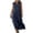 Navy, variant on CHGBMOK Womens Casual Linen Dress Collared V Neck Sleeveless Button Tank Dress Summer Solid Loose Flowy Maxi Sundress