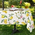 thumbnail image 5 of Outdoor Tablecloth with Umbrella Hole 60x84inch,Floral Lemon Outdoor Zipper Tablecloth, Waterproof Wrinkle Resistant Washable Rectangular Tablecloth for Picnics, Party, Camping and BBQ, 5 of 6