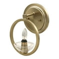 thumbnail image 3 of Aspen Creative 62250, 1-Light Metal Bathroom Vanity Wall Light Fixture, 7" Wide, Transitional Design in Warm Brass, 3 of 6