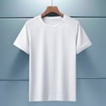 thumbnail image 2 of Baqcunre Mens T Shirt Men'S Short Sleeved Round Neck Ice Silk Casual Sports Fitness Outdoor Sweat Wicking T Shirt Mens Sweatshirt Tops For Men White 4XL, 2 of 9
