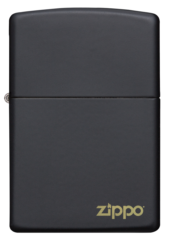 Zippo Black Matte Logo Windproof Pocket Lighter - image 2 of 6
