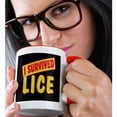 thumbnail image 2 of 3drose, I Survived Lice Survial Pride and Humor Design, 15oz Two-tone Red Mug, 2 of 6