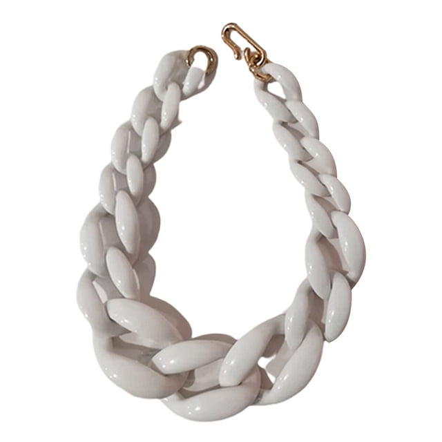 Collar de hombre Sonducket AP014455-06 Gargantilla de moda de resina y plástico Blanco