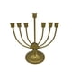 thumbnail image 2 of Candelabro de Hanukkah de hierro dorado, superficie brillante de siete cabezas, 2 of 6