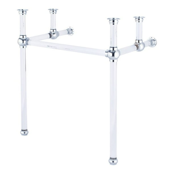 Water Creation Empire Single Plastic Wash Stand in Chrome & Clear
