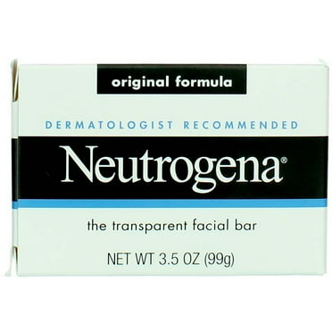 Neutrogena The Transparent Original Formula Facial Bar, 3.5 oz (2 Pack) (Bundle)