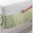 thumbnail image 2 of Abstract Bed Skirt, Overlapping Circles in Green and Grey Shades Abstract Symmetric Tile, Elastic Bedskirt Dust Ruffle Wrap Around for Bedding Decor, 4 Sizes, Green Pale Grey White, by Ambesonne, 2 of 2