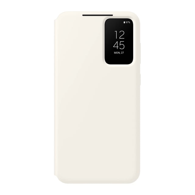 Funda de teléfono S-View Wallet para Samsung Galaxy S23+ Plus, color crema