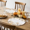 thumbnail image 4 of Fall Floral Round Braided Placemats Set of 2, Wildflower Plant Heat Insulation Place Mats Washable Non-Slip Table Mats for Kitchen Dining Party, 13 Inches, 4 of 8