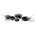 thumbnail image 2 of THE ROCK by Starfrit 060319-001-0000 10-Piece Cookware Set with Stainless Steel Handles, Black, 2 of 4