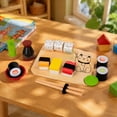 thumbnail image 3 of Wooden Play Food Sushi Slicing Set Wooden Kitchen Toys for Kids 3+ Pretend Play Learning Toy with Cutting Function Safe Non-Toxic Paint Montessori-Inspired Ideal for Preschoolers Home Classroom Use, 3 of 5