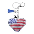 thumbnail image 1 of American Flag Keychain Key Ring Handbag Hanging Gift Pendant Decorations (US Flag), 1 of 9