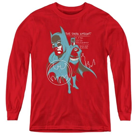 Batman - Lean And Muscular - Youth Long Sleeve Shirt - Medium