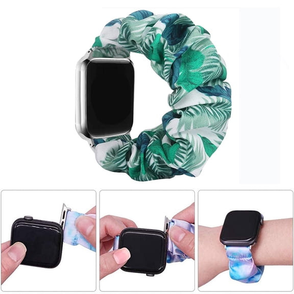 65 Surpdew Hairband Strap Smart Watch Bands Universal 42/44/45/49Mm Interface Stretchy Reusable Bands Applicable To The Latest Models 1-8 Generations And Other All Models Multicolour 热带风印花