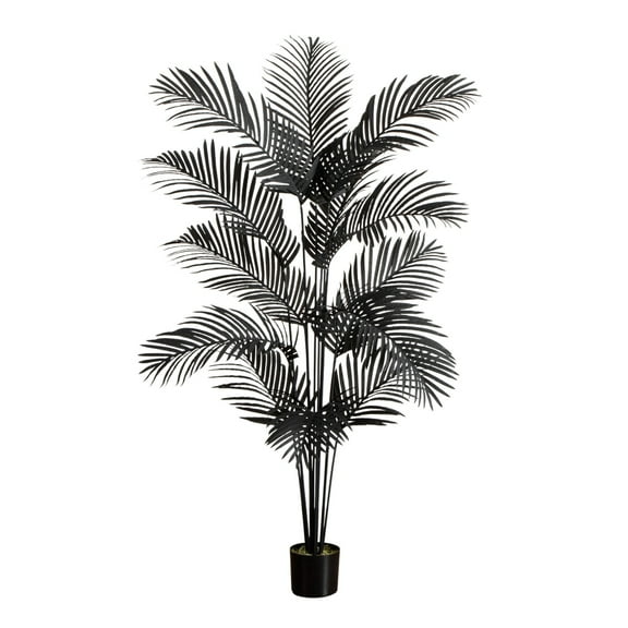 Nearly Natural Paradise Palm Artificial Halloween Potted Tree - 6' - Unlit