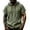 Army Green, variant on Soild Color V Neck Men's Tops Short Sleeve Hooded T-Shirts Drawstring Lightweight Summer Pullover Shirts