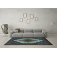 thumbnail image 3 of Ahgly Company Indoor Rectangle Persian Light Blue Traditional Area Rugs, 5' x 7', 3 of 4
