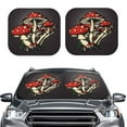 thumbnail image 2 of Balery Red Mushrooms Parasol para parabrisas de coche de 2 piezas | Parasol plegable para parabrisas delantero de coche para la mayoría de sedanes-Large, 2 of 6