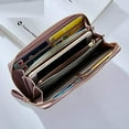 thumbnail image 3 of （3PCS）Wallet Leather Women Wallet Large Wallet Women With Zipper Gold Wallet Women Long (Gray), 3 of 5