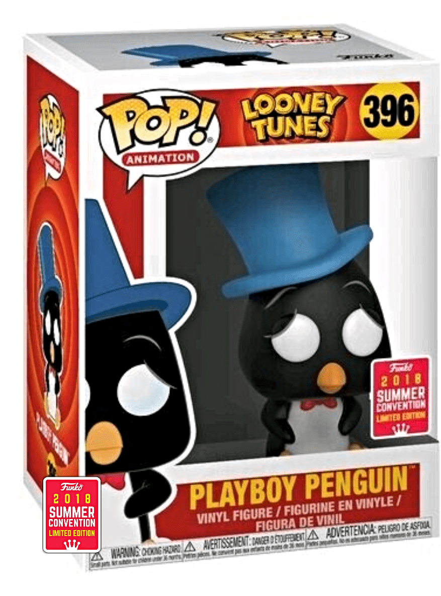 Funko POP! Looney Tunes: Playboy Penguin Figure #396 (2018 Summer  Convention Exclusive)