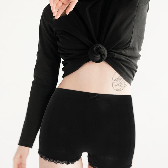 Luxshiny 2Pcs Safety Shorts Practical Nylon Pants for Windy Weather Assorted Color Option