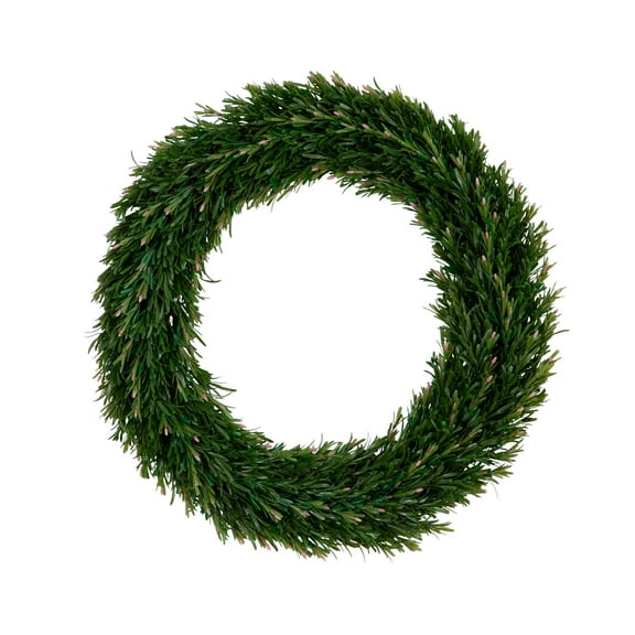Nearly Natural 24in. UV Resistant Rosemary Artificial Wreath (Indoor/Outdoor)