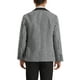 thumbnail image 3 of Blazer de impresión de pata de gallo Inspire Chic para hombres, chaqueta deportiva con cuello en contraste, blanco y negro, talla M, 3 of 4