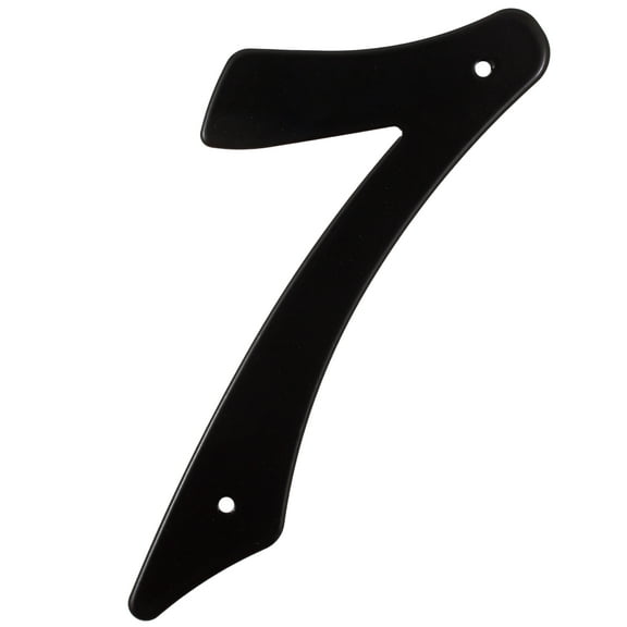 Smooth House Number, #7, 4 Inches, Matte Black by Stone Harbor Hardware