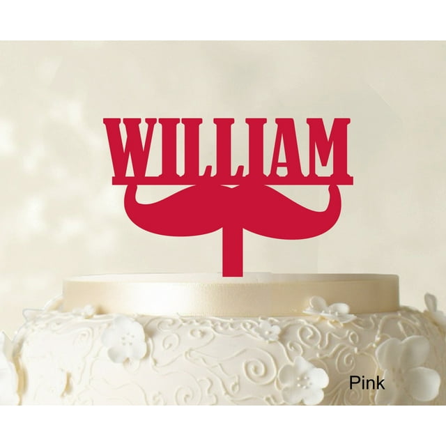 Custom Name Cake Topper Personalized Pink Cake Topper Color Option Available 5-7 Inches Wide